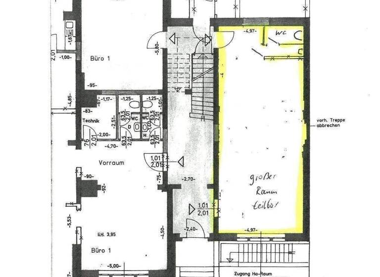 Praxisfläche zur Miete provisionsfrei 2 Zimmer 55 m² Bürofläche Hauptstraße 7 Helbra 06311