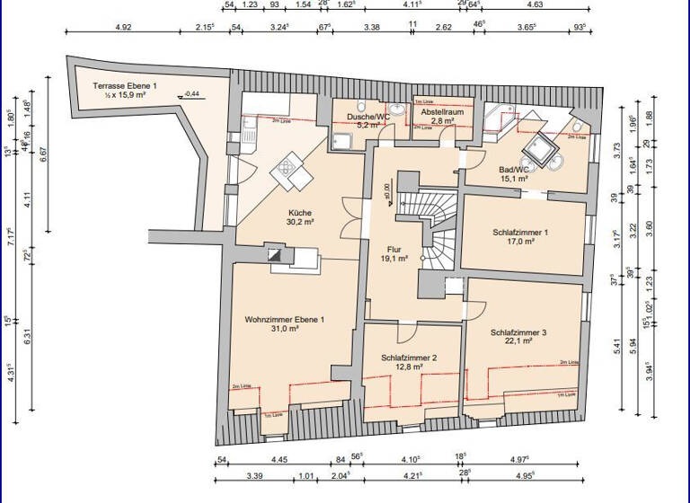 Penthouse zum Kauf 999.000 € 7 Zimmer 210 m²<br/>Wohnfläche Altstadt Passau 94032
