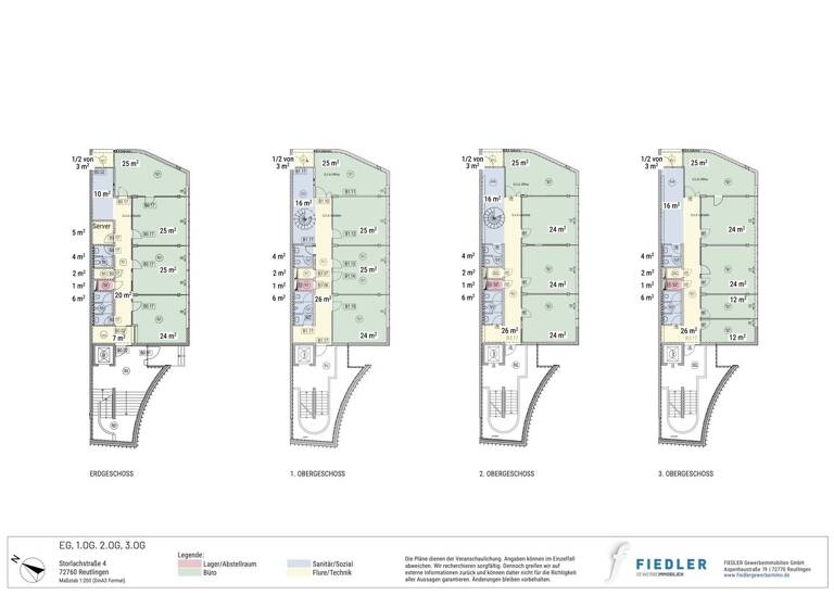 Bürofläche zur Miete provisionsfrei 617 m² Bürofläche teilbar ab 155 m² Storlachstraße 4 Storlach Reutlingen 72760