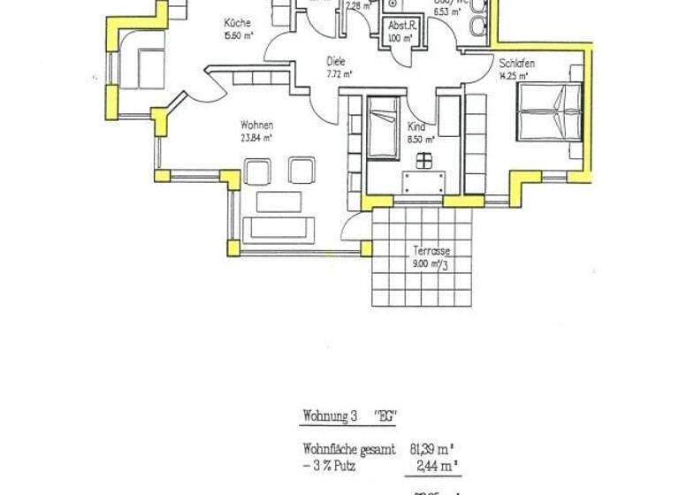 Wohnung zum Kauf 220.000 € 3 Zimmer 82 m²<br/>Wohnfläche Bahnhofstraße 67 Neunkirchen Neunkirchen 91233