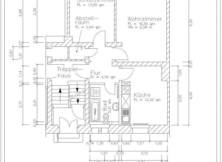 Wohnung zur Miete 337 € 2 Zimmer 53,5 m² 2. Geschoss Horststr. 22 Kappel Chemnitz 09119