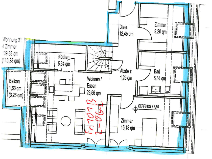 Wohnung zur Miete 1.214 € 4 Zimmer 105 m²<br/>Wohnfläche 2.<br/>Geschoss Frommershäuser Straße 101b Frommershausen Vellmar 34246