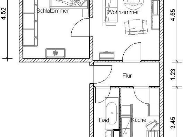 Wohnung zur Miete 308 € 2 Zimmer 47,4 m² 3. Geschoss frei ab 01.10.2026 Freiberger Straße 26 Thekla Nordost 04349