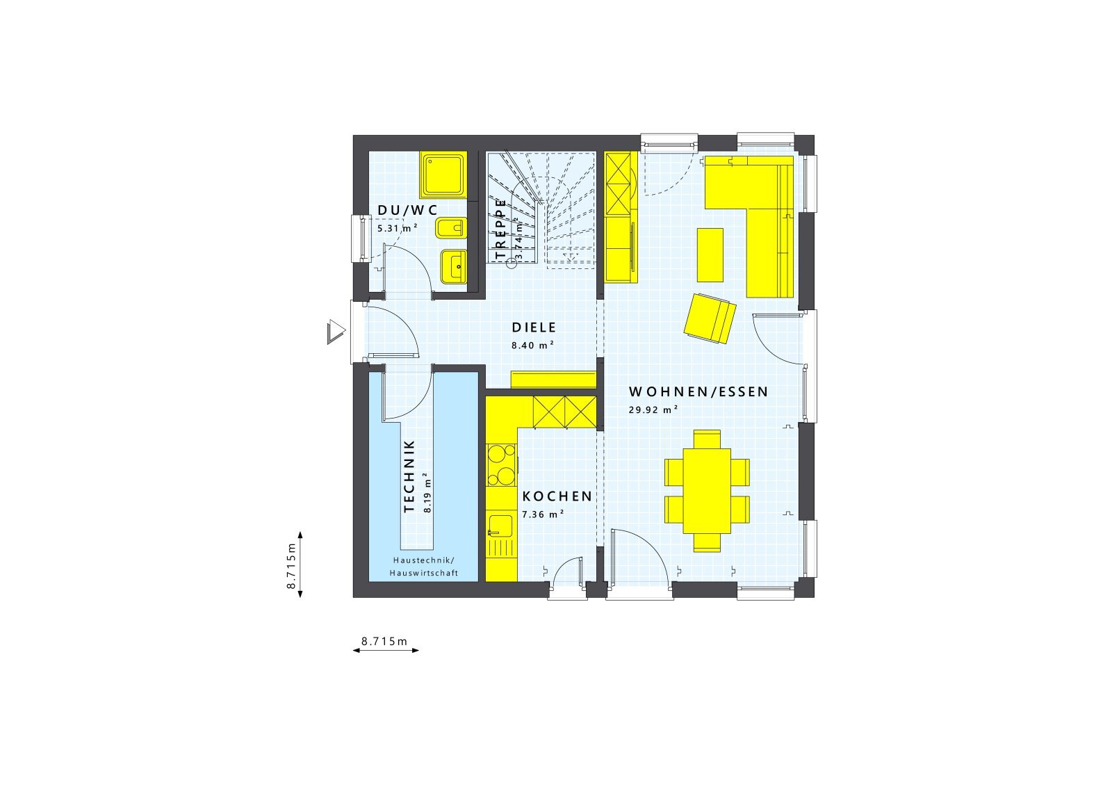 Einfamilienhaus zum Kauf provisionsfrei 361.082 € 4 Zimmer 135 m²<br/>Wohnfläche 1.000 m²<br/>Grundstück Eichenberg Fuldatal 34233