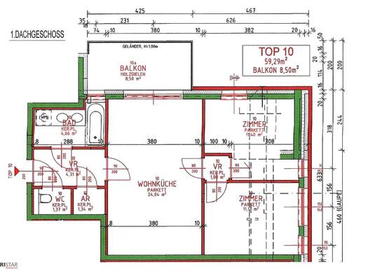 Wohnung zum Kauf - Erstbezug 351.000 € 3 Zimmer 59,3 m² 3. Geschoss Simmering 1110