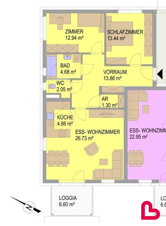 Wohnung zur Miete 675 € 3 Zimmer 86,5 m²<br/>Wohnfläche Siedlungsstraße Schwarzenberg am Böhmerwald 4164