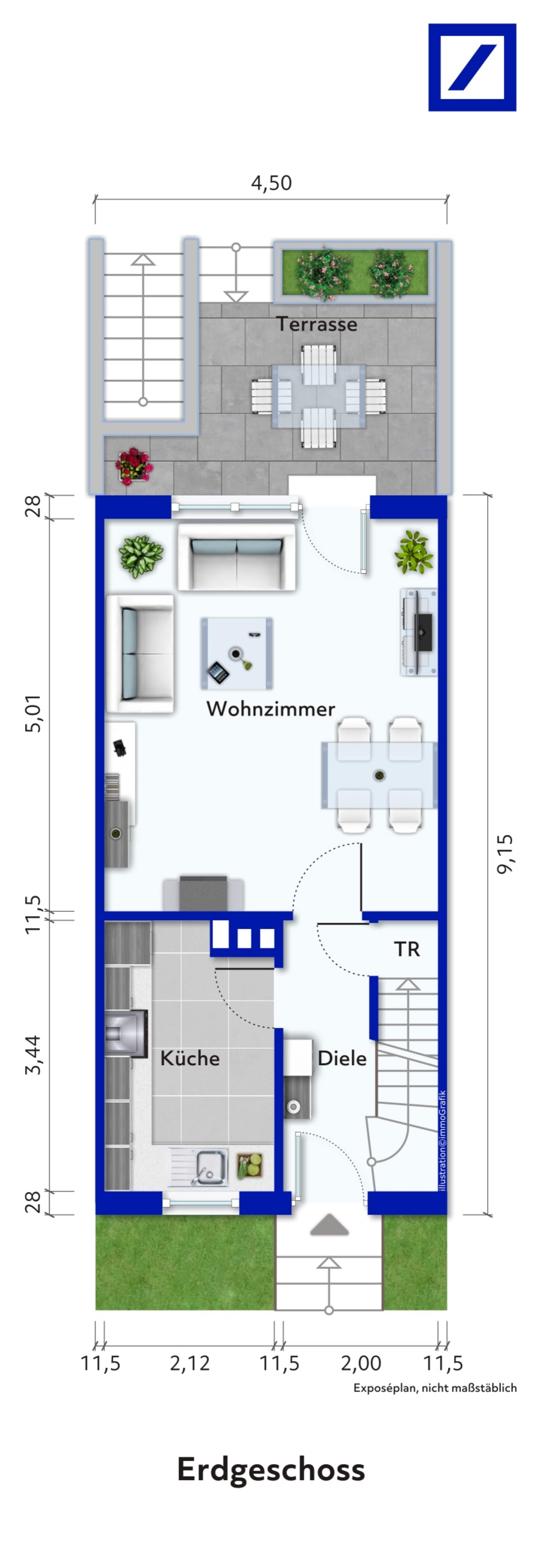 Reihenmittelhaus zum Kauf 219.000 € 4 Zimmer 91,4 m²<br/>Wohnfläche 154 m²<br/>Grundstück Deichhorst - Bezirk 8 Delmenhorst 27753