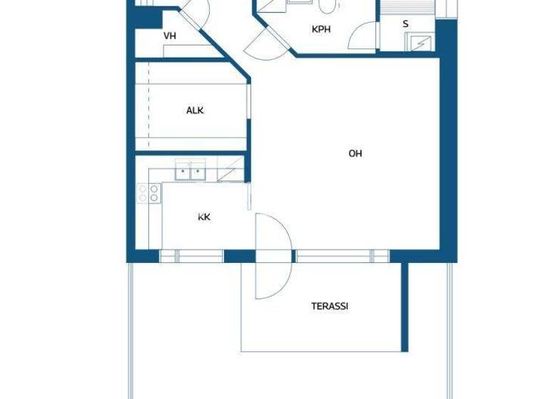 Studio zum Kauf 99.000 € 1 Zimmer 42,5 m² 1. Geschoss Näyttelijänkatu 21 Tampere 33720