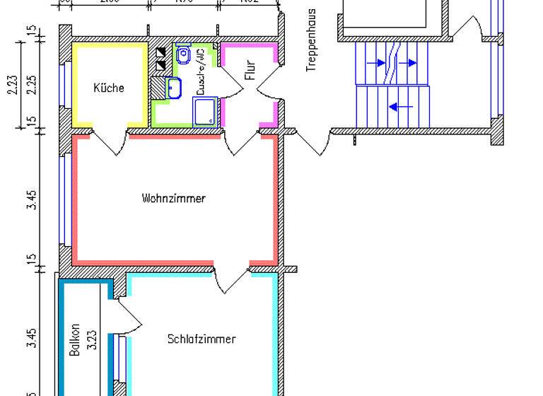 Wohnung zur Miete 276 € 2 Zimmer 46,1 m² 6. Geschoss Fürstenstr. 256 Yorckgebiet Chemnitz 09130