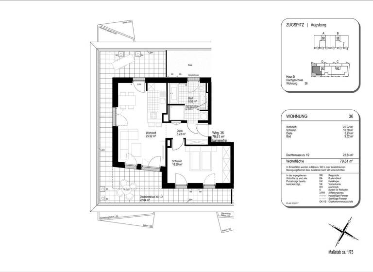 Wohnung zum Kauf - Neubau provisionsfrei 718.700 € 2 Zimmer 79,6 m² Zugspitzstraße 7 a Hochzoll Augsburg 86163