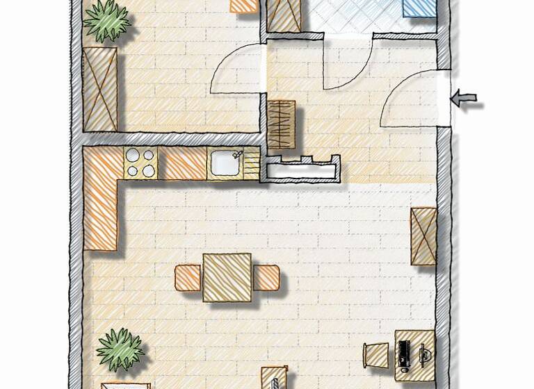 Wohnung zur Miete 1.490 € 2 Zimmer 82,6 m²<br/>Wohnfläche 4.<br/>Geschoss ab sofort<br/>Verfügbarkeit Ludwig-Feuerbach-Straße 4c Veilhof Nürnberg 90489