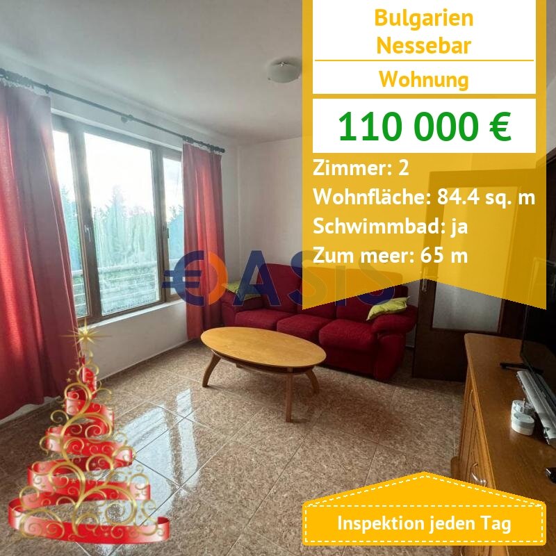 Studio zum Kauf provisionsfrei 110.000 € 2 Zimmer 84 m²<br/>Wohnfläche 3.<br/>Geschoss H-l "Kapri" No 6 Nessebar 8230