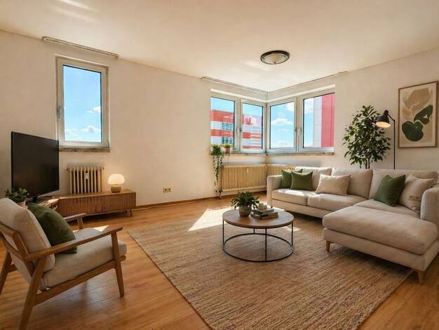 Wohnung zur Miete 948 € 2 Zimmer 58,5 m² 5. Geschoss frei ab sofort Lyoner Straße 42 Schwanheim Frankfurt am Main 60528