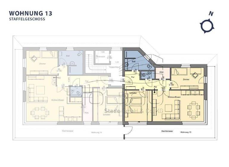 Wohnung zum Kauf 479.900 € 3 Zimmer 91,8 m² frei ab sofort Sandersweg 9a Stade 21680