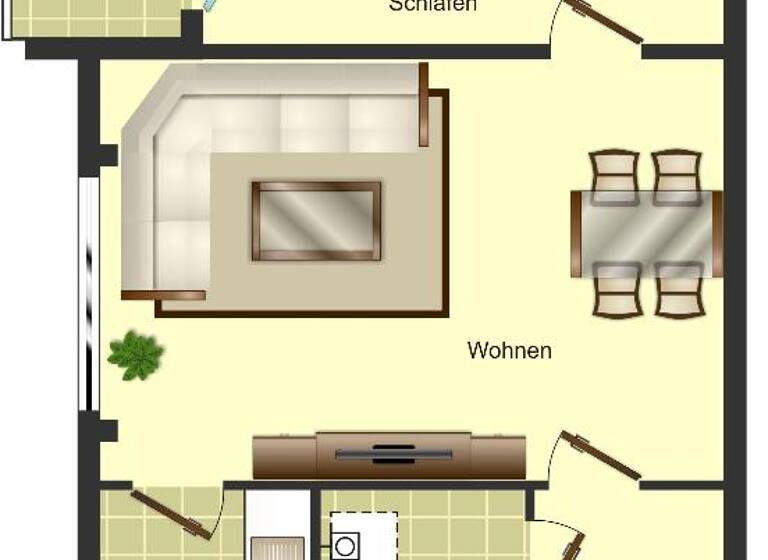 Wohnung zur Miete nur mit Wohnberechtigungsschein 283 € 2 Zimmer 56,6 m²<br/>Wohnfläche Souterrain<br/>Geschoss Niedersachsenstraße 14 Schützenstraße - Halfeshof Solingen 42651