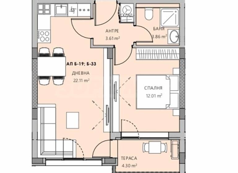Studio zum Kauf 82.455 € 2 Zimmer 63,4 m² Plovdiv
