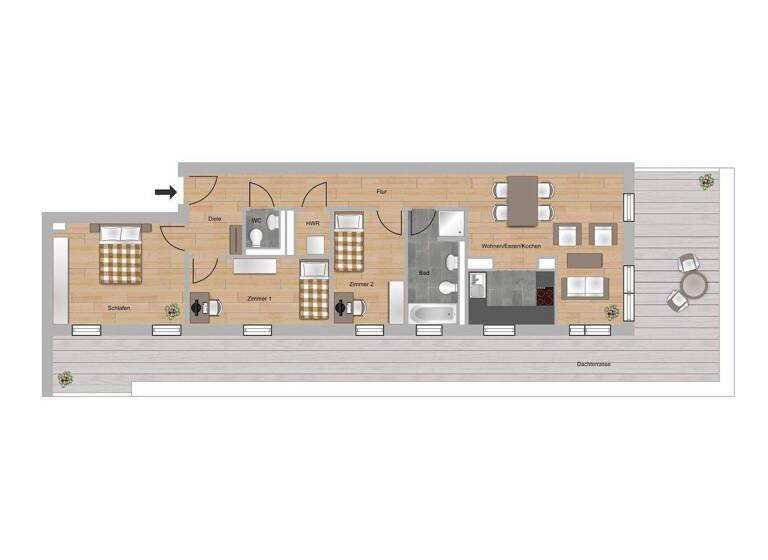 Wohnung zur Miete - Erstbezug 1.943 € 4 Zimmer 121,4 m² 3. Geschoss Pfarrmorgen 1 Delkenheim Wiesbaden 65205