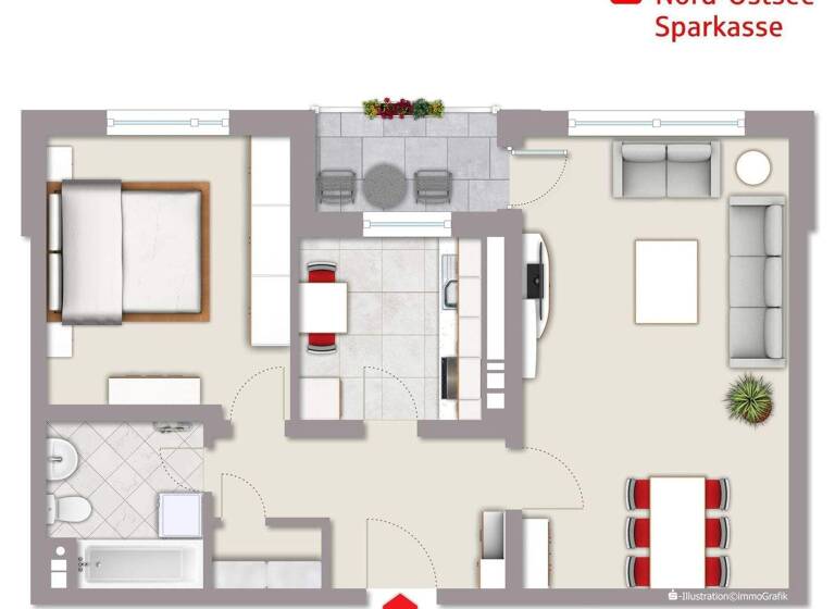 Wohnung zum Kauf 115.000 € 2 Zimmer 59 m² Westliche Höhe Flensburg 24939
