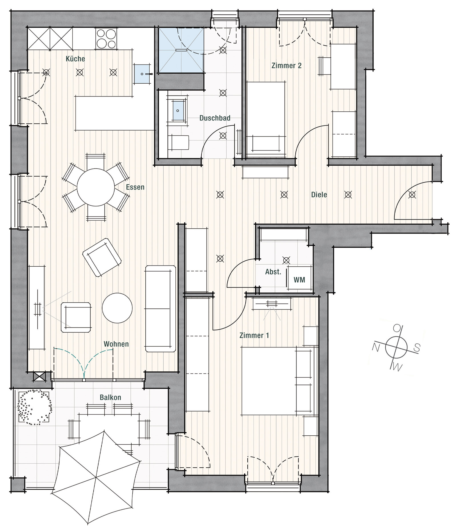 Wohnung zum Kauf provisionsfrei 681.000 € 3 Zimmer 92 m²<br/>Wohnfläche 1.<br/>Geschoss Zähringen Freiburg im Breisgau 79108