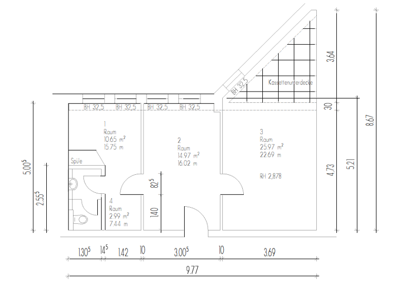 Bürofläche zur Miete 453 € 2 Zimmer 56,7 m² Bürofläche Wernigerode 38855