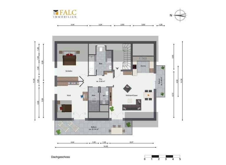 Wohnung zum Kauf 375.000 € 3 Zimmer 109 m² 3. Geschoss Gundelsheim 74831