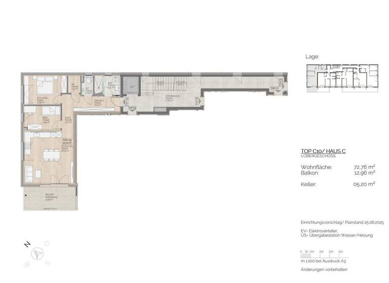 Wohnung zum Kauf 617.500 € 3 Zimmer 72,8 m² 1. Geschoss St. Lorenz 5310