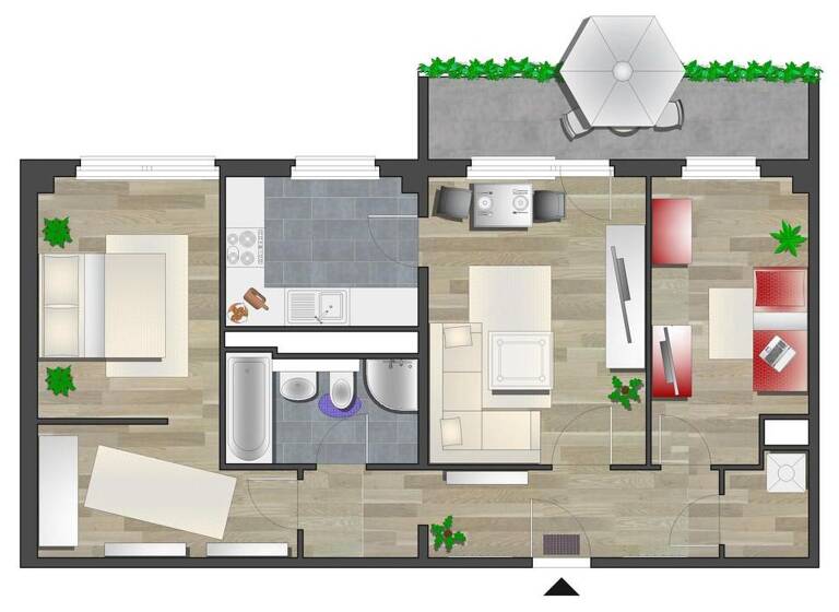 Wohnung zur Miete 433 € 3 Zimmer 68,4 m² 5. Geschoss Am Harthwald 3 Markersdorf Chemnitz 09123