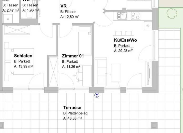 WG-Zimmer zum Kauf - Erstbezug 493.353 € 4 Zimmer 78,3 m² frei ab 01.07.2026 Laubgasse Gries Graz,17.Bez.:Puntigam 8055