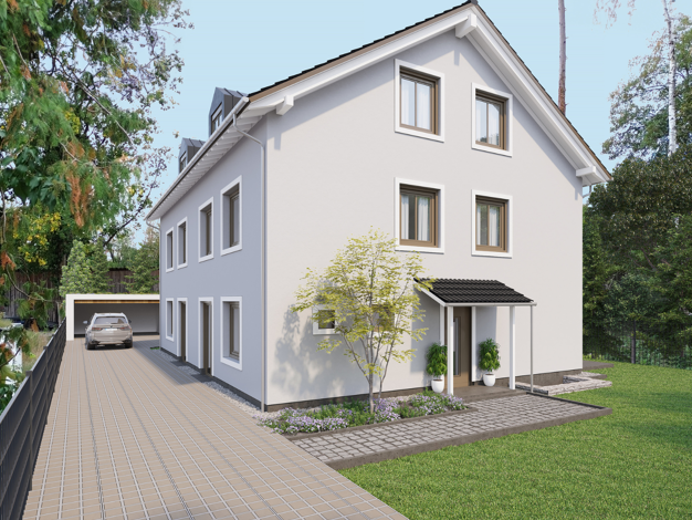 Doppelhaushälfte zum Kauf - Erstbezug provisionsfrei 1.245.000 € 7 Zimmer 172 m² 195 m² Grundstück Frühlingstraße 14 Baldham Vaterstetten 85598