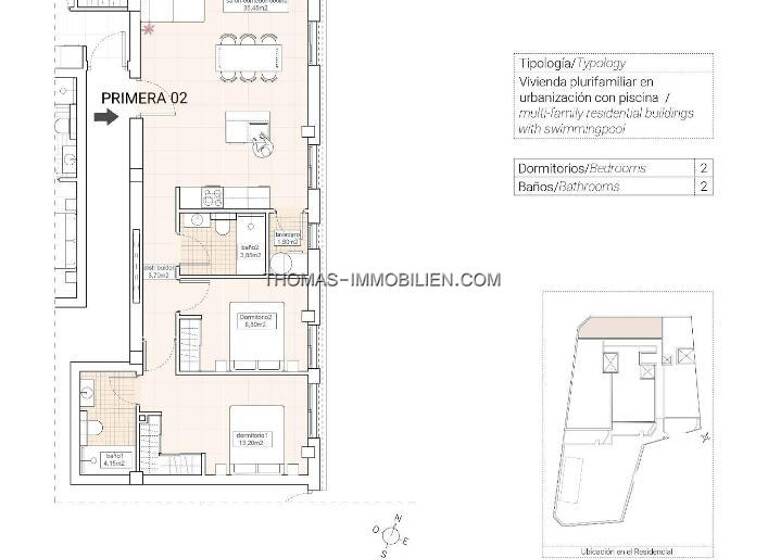 Wohnung zum Kauf 205.000 € 3 Zimmer 83 m² Hondón de las Nieves 03688
