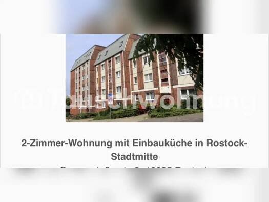 Wohnung zur Miete Tauschwohnung 420 € 2 Zimmer 50 m² Stadtmitte Rostock 18055