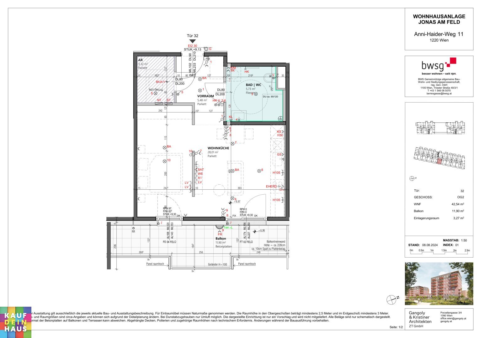 Wohnung zum Kauf 215.202 € 1 Zimmer 42,5 m²<br/>Wohnfläche 01.05.2025<br/>Verfügbarkeit Anni-Haider-Weg 11 Wien 1220