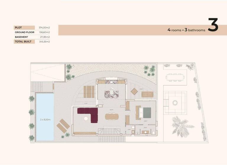 Villa zum Kauf provisionsfrei 815.000 € 5 Zimmer 317 m² 374 m² Grundstück Pilar de la Horadada, 4 Algorfa 03169