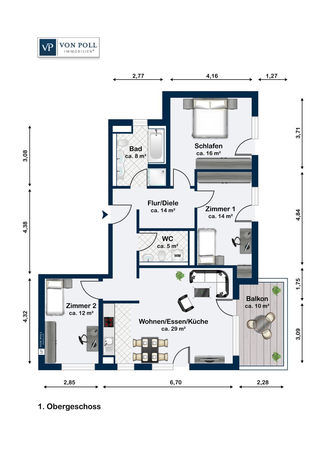 Wohnung zum Kauf 590.000 € 4 Zimmer 102 m²<br/>Wohnfläche 1.<br/>Geschoss Waldkirch Waldkirch 79183