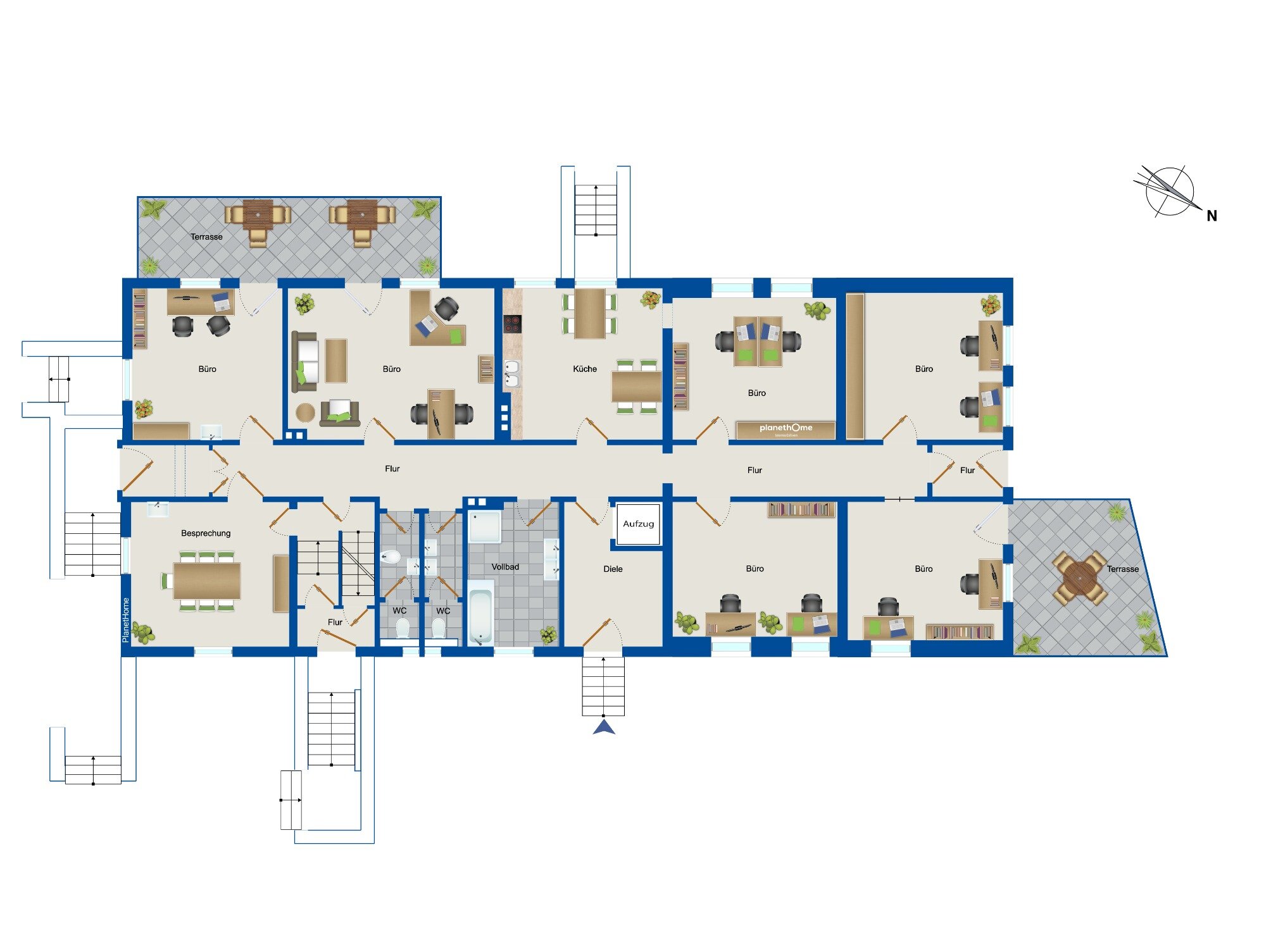 Bürofläche zur Miete 4.750 € 15 Zimmer Sonnenhügel 61 Osnabrück 49088