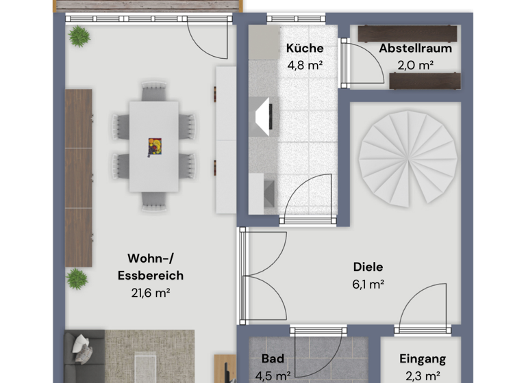 Maisonette zum Kauf 425.000 € 2 Zimmer 60,6 m²<br/>Wohnfläche 2.<br/>Geschoss Peter-Henlein-Straße 32 Haar Haar 85540