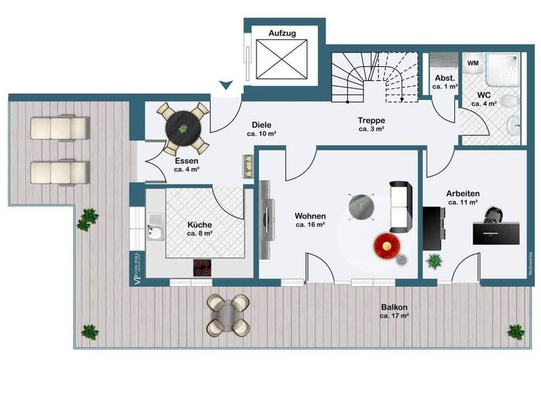 Wohnung zum Kauf 498.000 € 4 Zimmer 116,3 m² 3. Geschoss Bornstedt Potsdam 14469