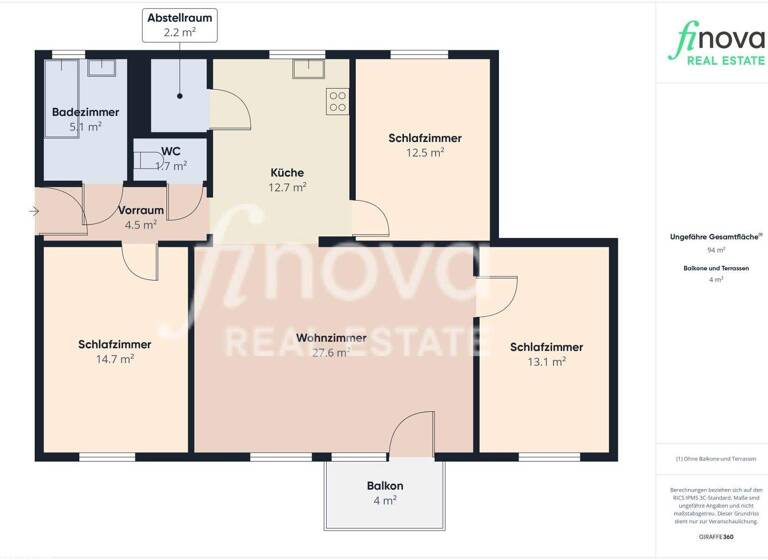 Wohnung zum Kauf 349.000 € 4 Zimmer 94,6 m² 1. Geschoss Gries Graz 8055