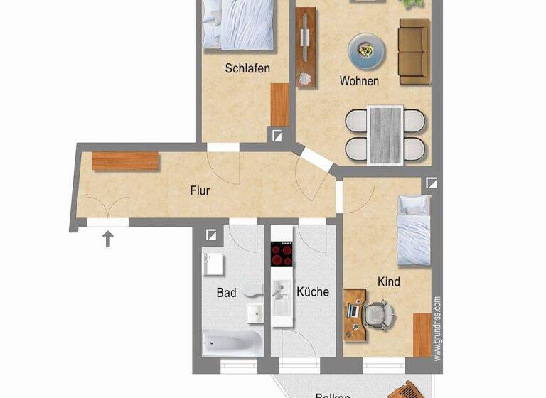 Wohnung zur Miete 949 € 3 Zimmer 66 m² 2. Geschoss Wachsmuthstraße 12 Plagwitz Leipzig 04229