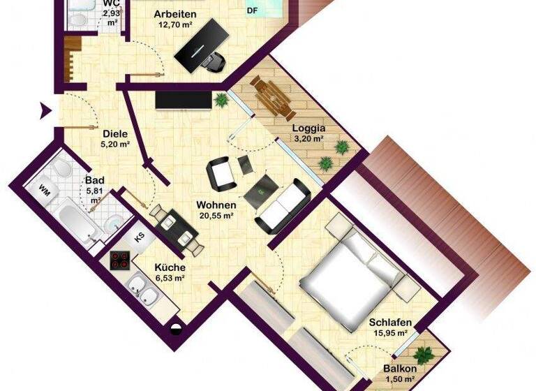 Wohnung zur Miete 660 € 3 Zimmer 74,7 m² Griesbach Bad Griesbach im Rottal 94086