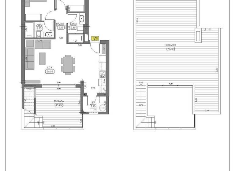 Penthouse zum Kauf - Erstbezug 329.000 € 2 Zimmer 75 m² 1. Geschoss Algorfa 03169