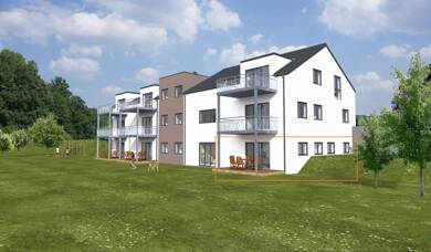 Terrassenwohnung zur Miete nur mit Wohnberechtigungsschein 568 € 3 Zimmer 83,5 m² Souterrain, 1. Geschoss Zum Hellberg 6 Kernscheid 1 Trier 54296