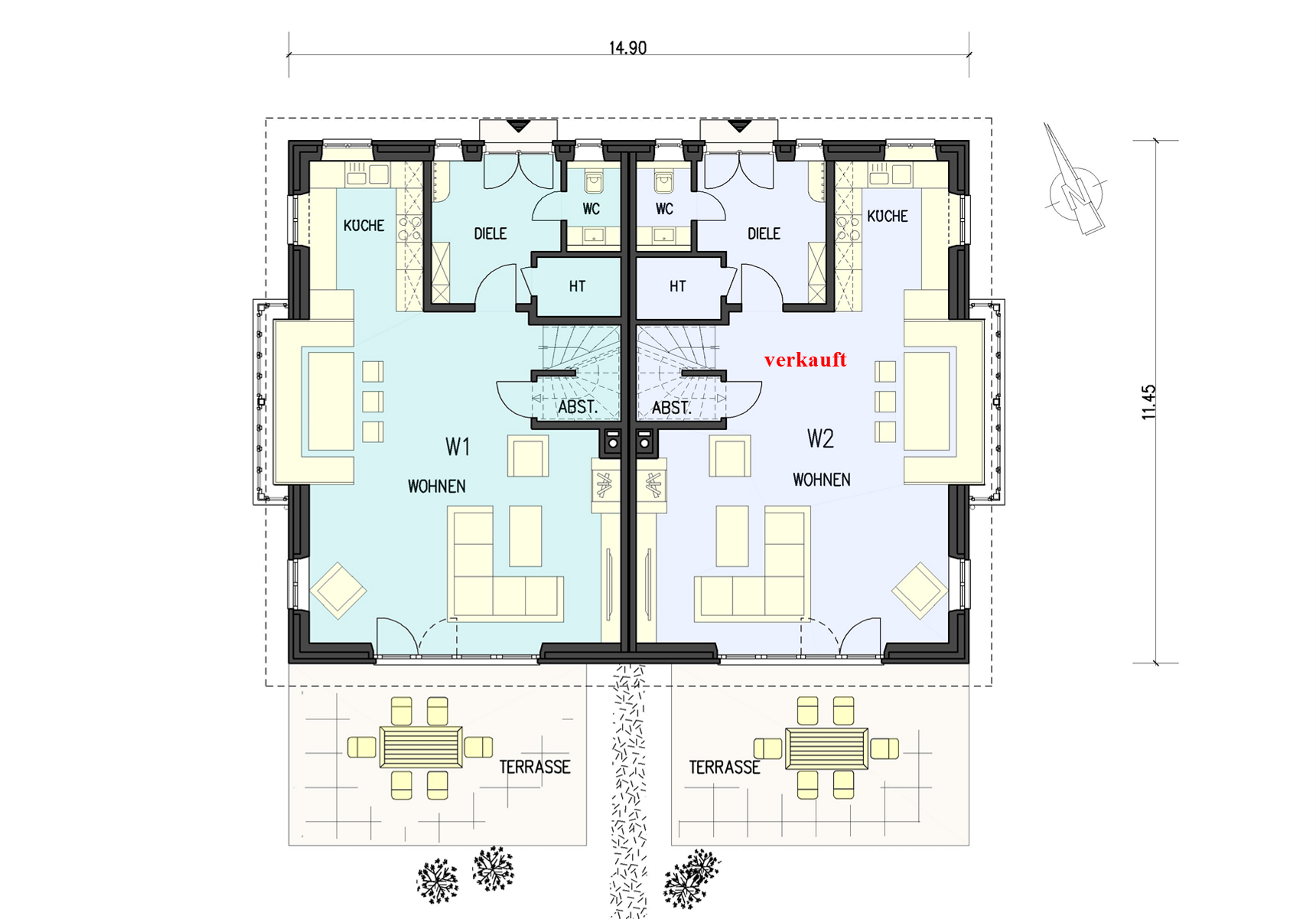 Doppelhaushälfte zum Kauf provisionsfrei 1.200.000 € 4 Zimmer 166 m²<br/>Wohnfläche 1.134 m²<br/>Grundstück Borgsum 25938