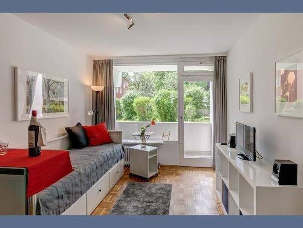 Studio zur Miete Wohnen auf Zeit 1.350 € 1 Zimmer 24 m² frei ab 01.05.2026 Schwabing-Freimann München 80805