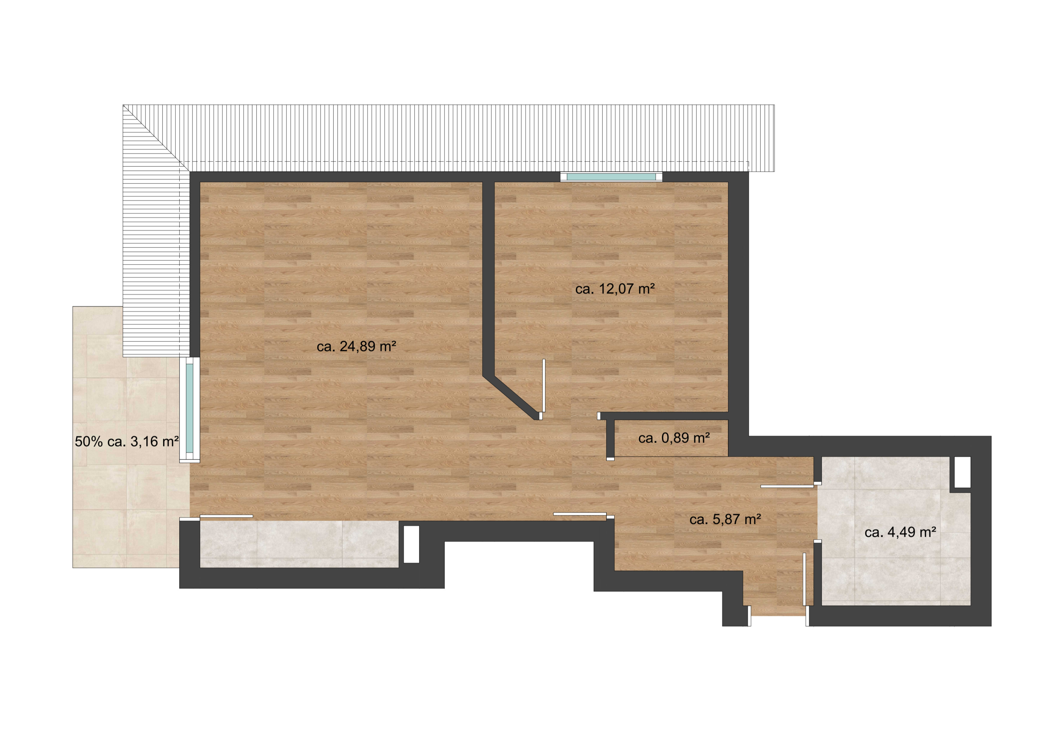 Wohnung zum Kauf provisionsfrei 250.000 € 2 Zimmer 52 m²<br/>Wohnfläche 3.<br/>Geschoss Benrath Düsseldorf 40597