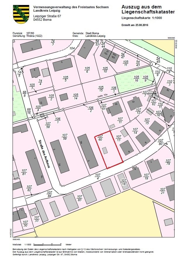 Grundstück zum Kauf provisionsfrei 69.000 € 748,5 m²<br/>Grundstück Thräna Borna 04552