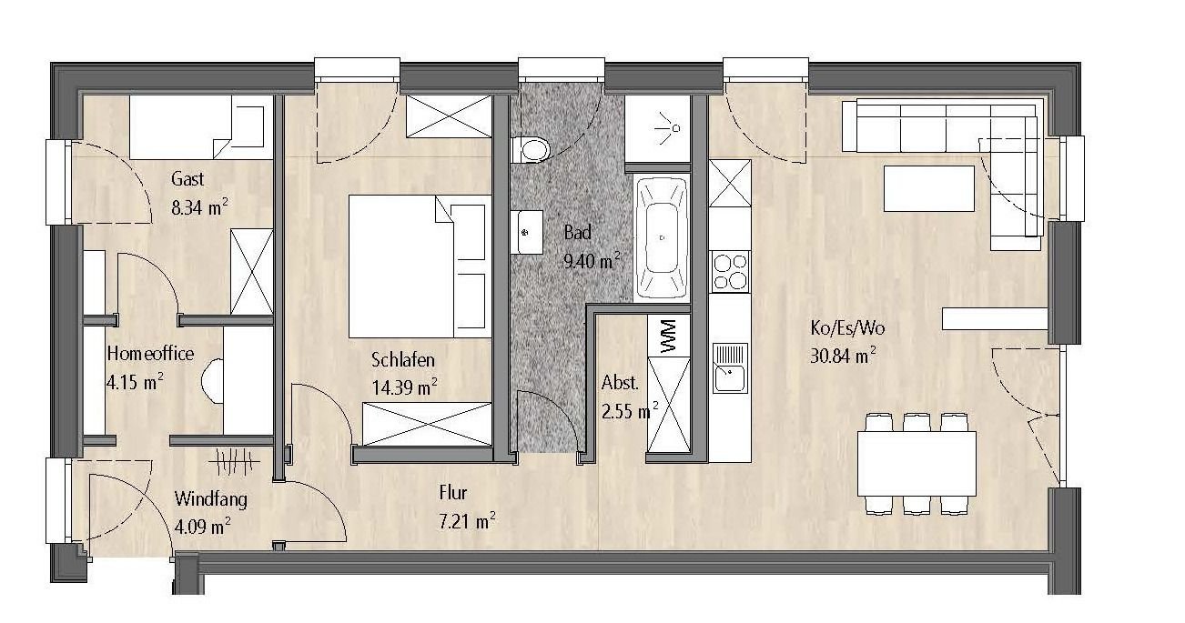 Wohnung zum Kauf provisionsfrei 527.500 € 3,5 Zimmer 85 m²<br/>Wohnfläche 1.<br/>Geschoss Kunigundenweg Großberg Pentling 93080