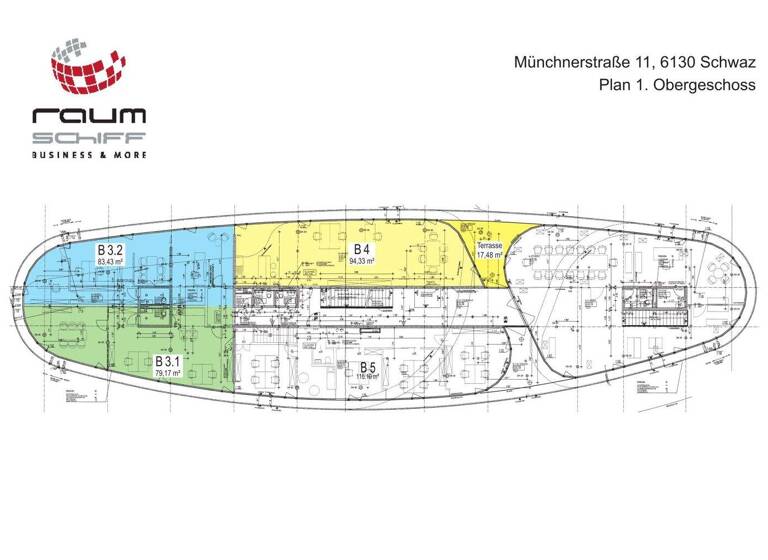Coworking Space zum Kauf 638.000 € 5 Zimmer 162,6 m² Bürofläche Münchner Straße 11 Schwaz 6130