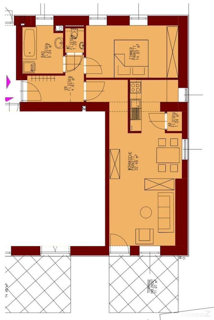 Wohnung zur Miete 547 € 3 Zimmer 59,3 m²<br/>Wohnfläche Eggenberg Graz 8020