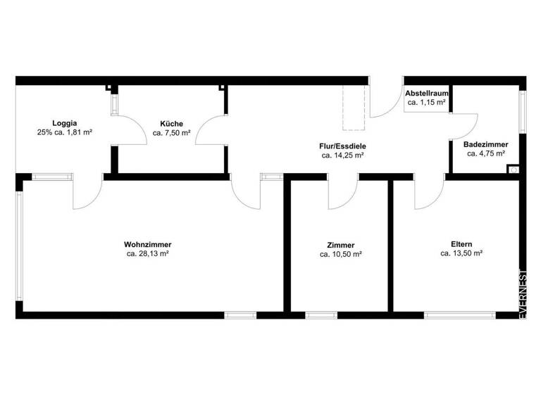 Wohnung zum Kauf 280.000 € 3 Zimmer 81,6 m² 5. Geschoss Rondorf Köln 50997